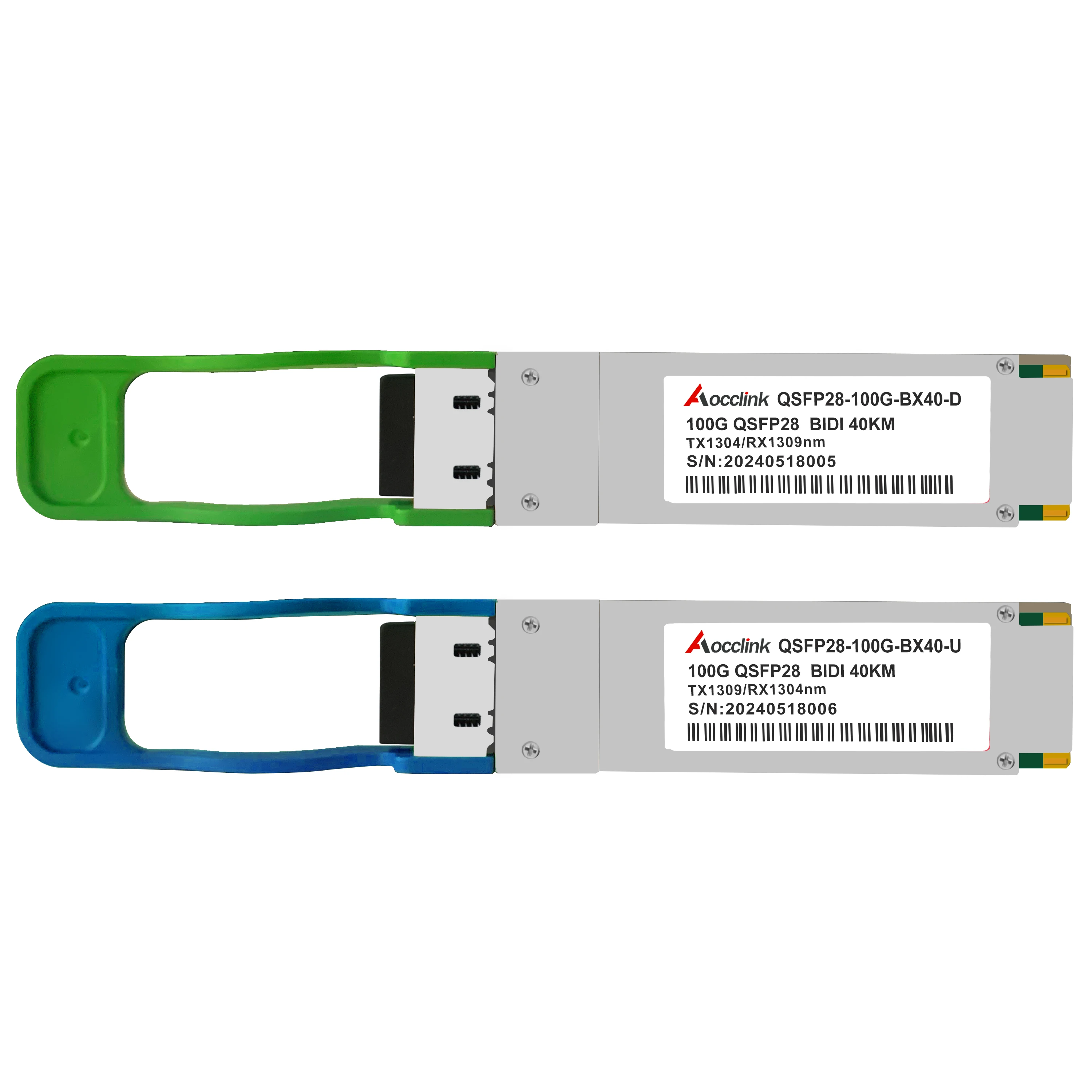 QSFP28 100G BIDI 40km Optical Transceiver Module Simplex LC 1304/1309nm Compatible with Cisco, JUNIPER, Mellanox