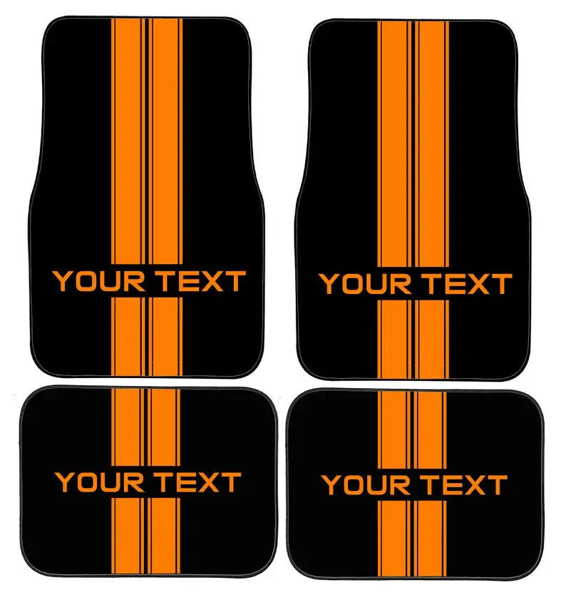 

Personalised Custom Printed Racing Go Faster Stripes Car Mats Vehicle Mats, Perfect Christmas Gift for Him or Her