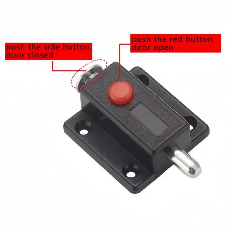 10Pcs Automatic Spring Bolts Latch Lock For Door Cabinet Box Cupboard Slide Locker Small Plastic Bolts Home Furniture Hardware