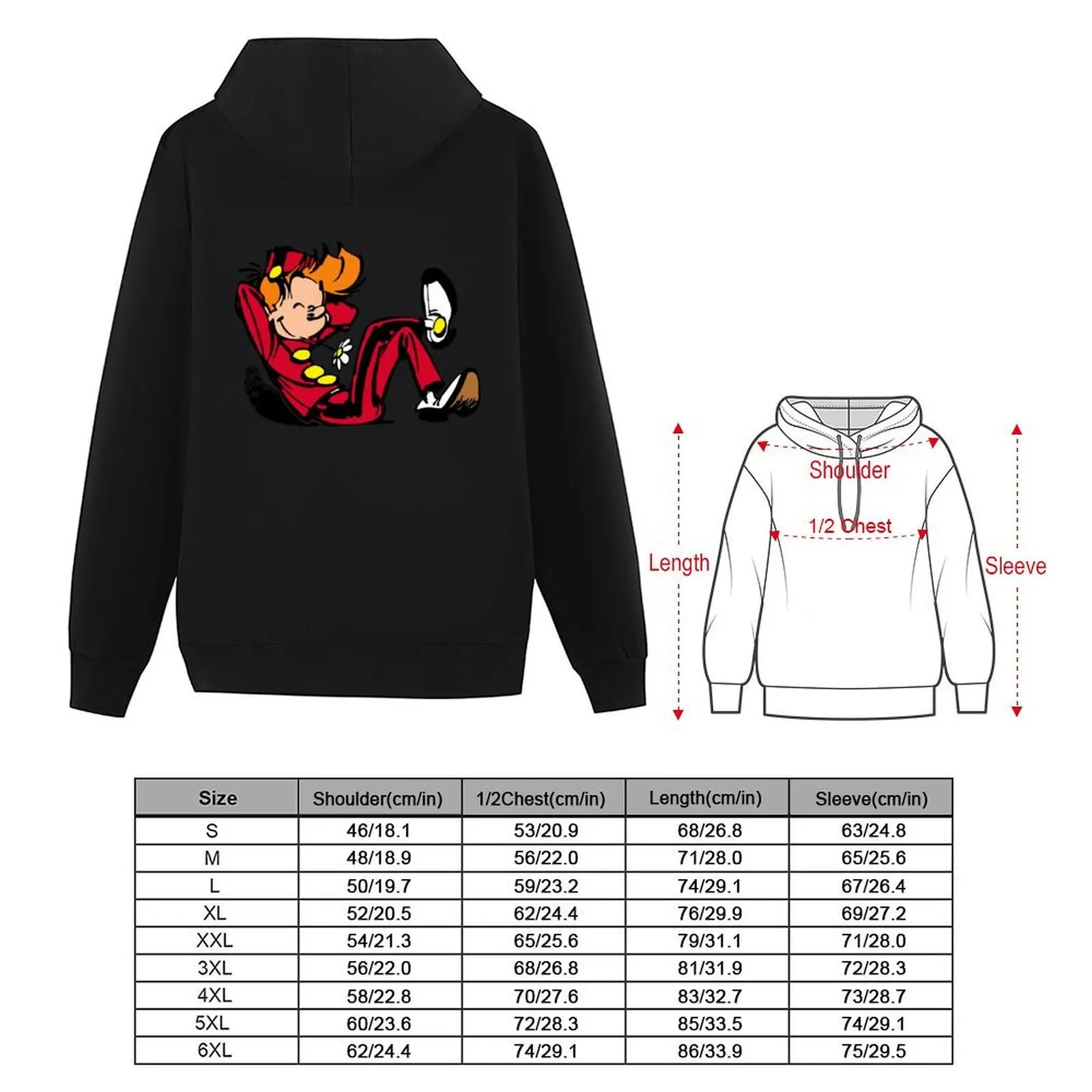 تي شيرت Spirou Happy Hoodie جرافيك للرجال ملابس رجالية ملابس رجالي ملابس خريف كورية مصممة بغطاء للرأس