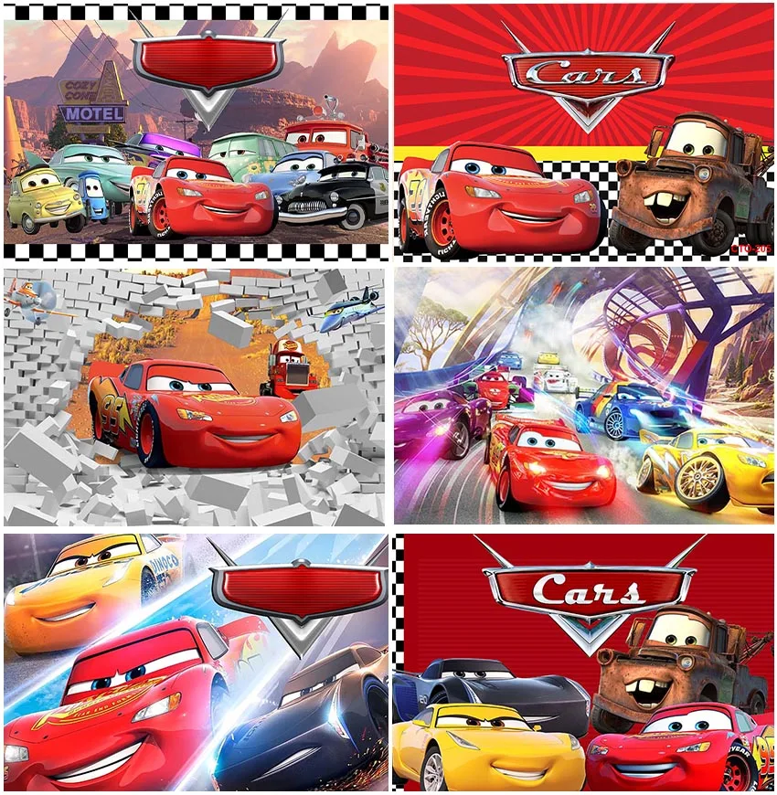 

Disney Cartoon Toy Story Cars Mcqueen Backdrops Photography Boys Birthday Party Newborn Backgrounds Studio Photocall Banner