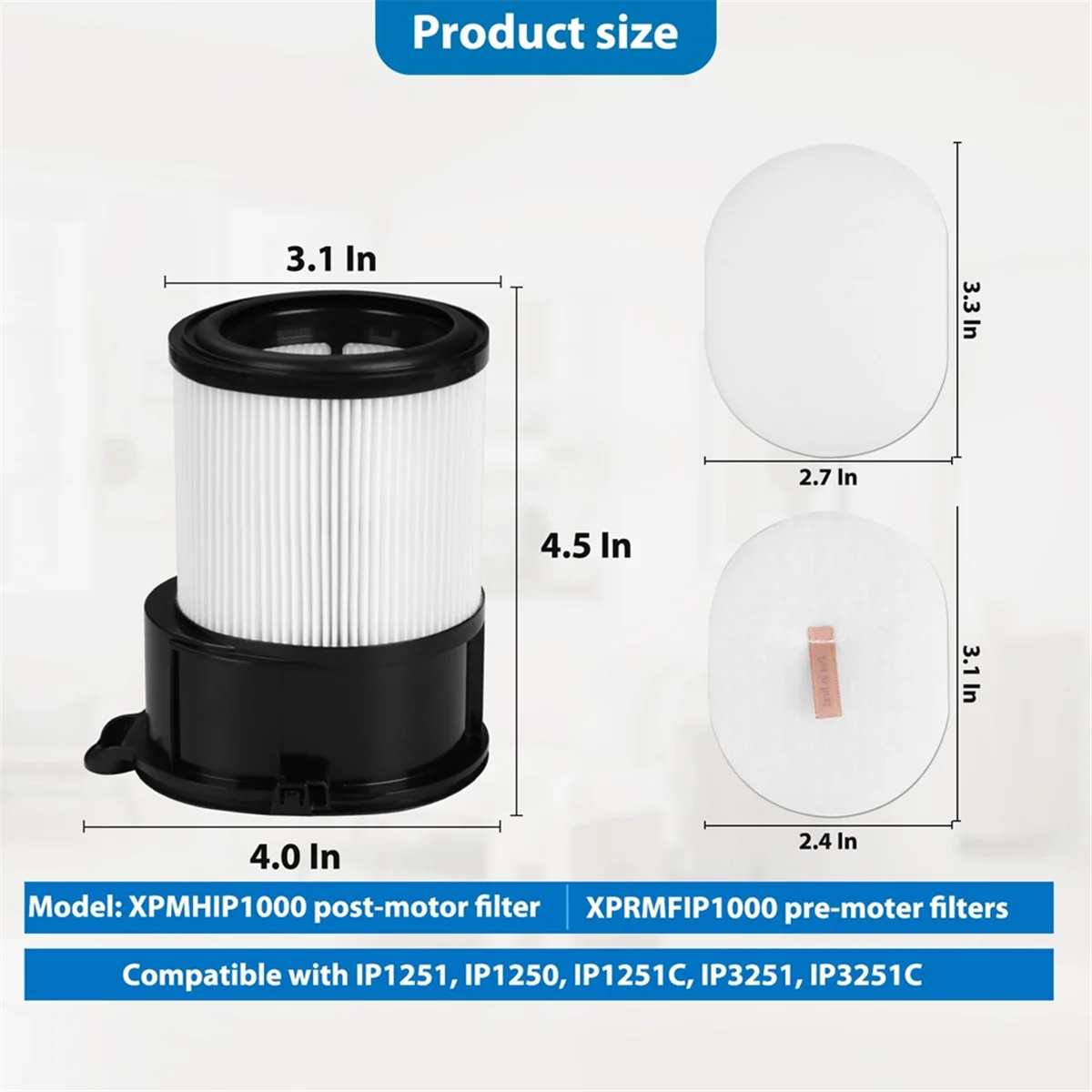 

Замена для Shark IP3251, IP3251C, автоматически пустая док-станция Hepa-фильтр + фильтр перед двигателем и ручной вакуумный пост
