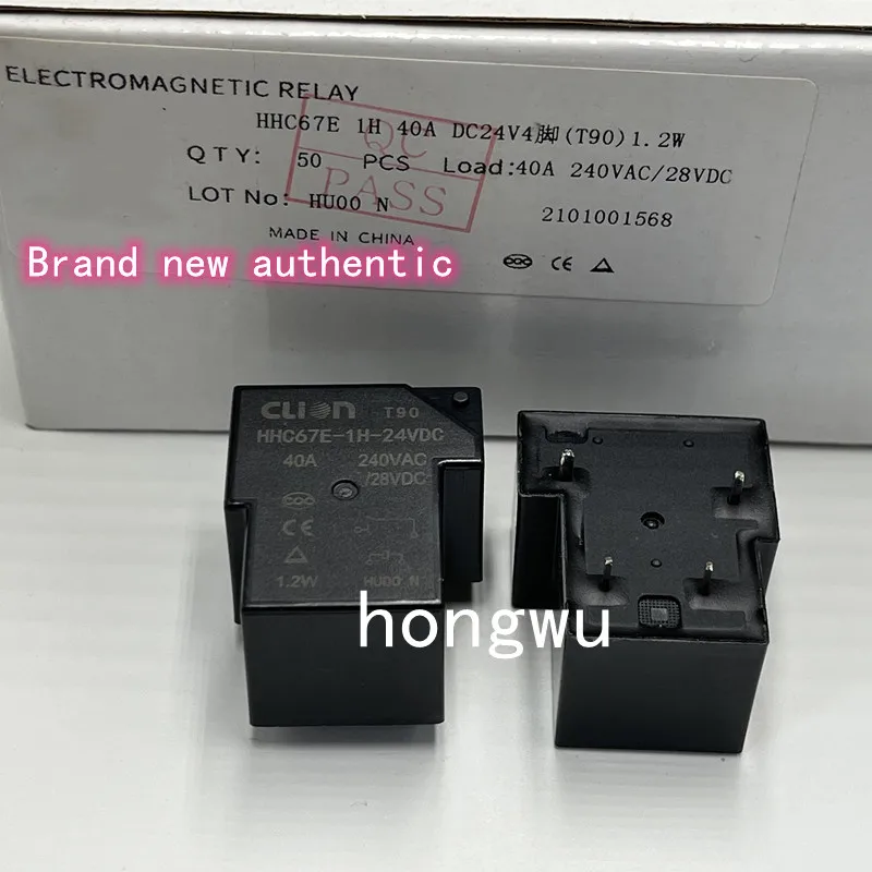 

100% Original New 1PCS HHC67E-1H-24VDC relay 40A 4pins