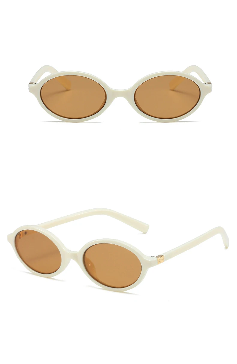 Niedliche ovale Sonnenbrille für Damen, trendige Sonnenbrille mit kleinem Rahmen, klassische Farbtöne, Luxus-Markendesign, Hipster, sexy Brillen – Detail 13