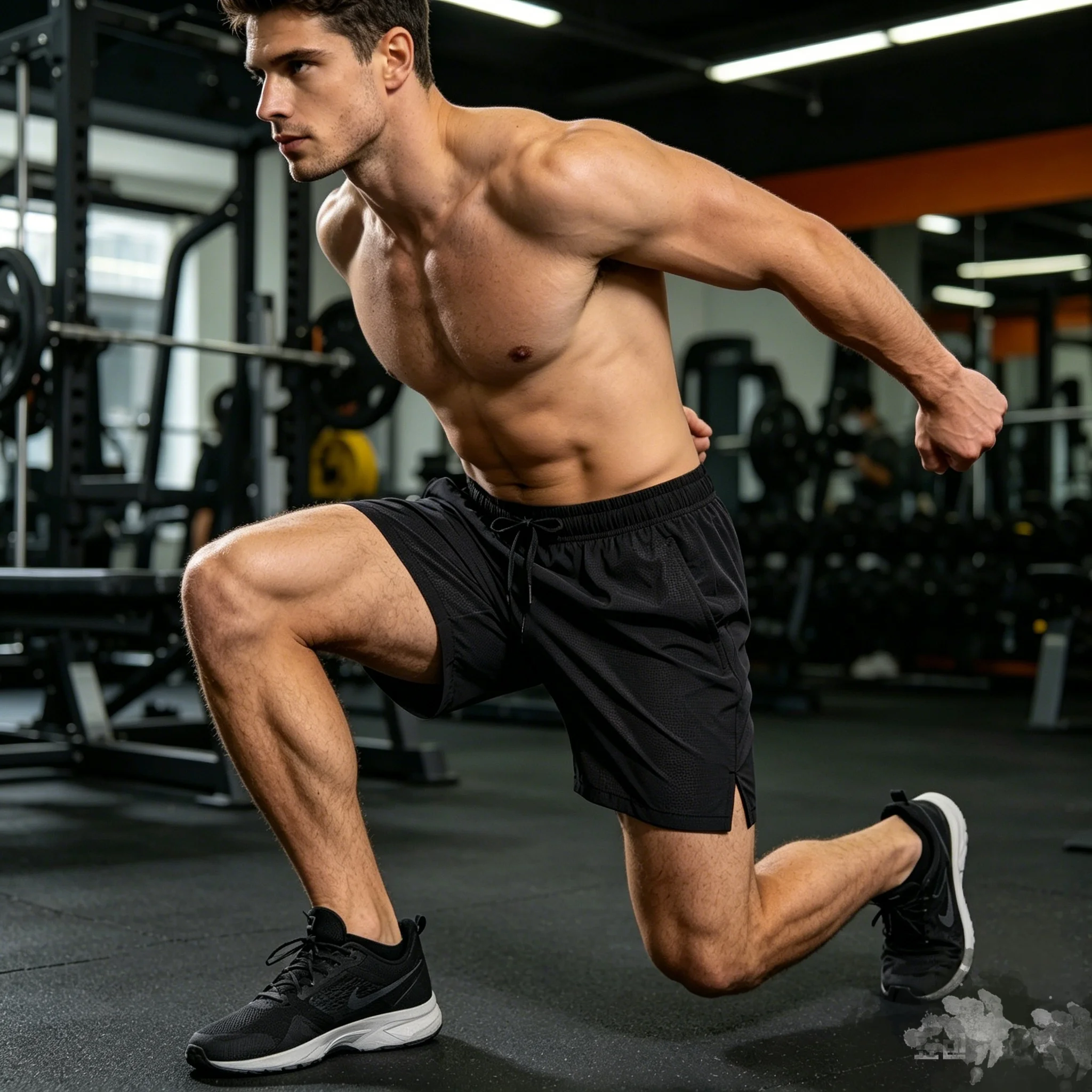 

Mens Gym Training Shorts Men Sports Casual Clothing Fitness Workout Running Grid quick-drying compression Shorts Athletics ﻿