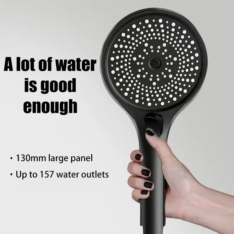 

Large screen showerhead 3-speed mode portable shower shower accessories showers for bathroom items knobs full heads set parts