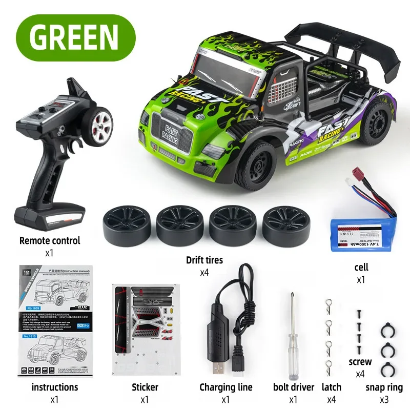 32 cm platte running high-speed rc drift auto, 2.4G afstandsbediening auto, tractor rc vrachtwagen, kawaii sticker, rc auto kinderen speelgoed, grappige geschenken