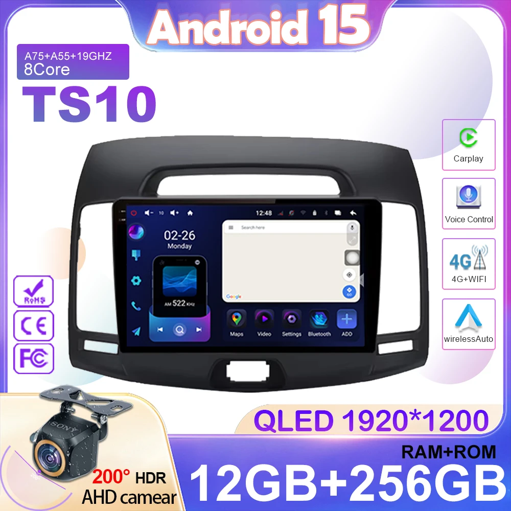 

Car Radio Android 15 For Hyundai Elantra 4 2006-2012 2Din Multimedia Player GPS Navigation Stereo Carplay Bluetooth Autoradio