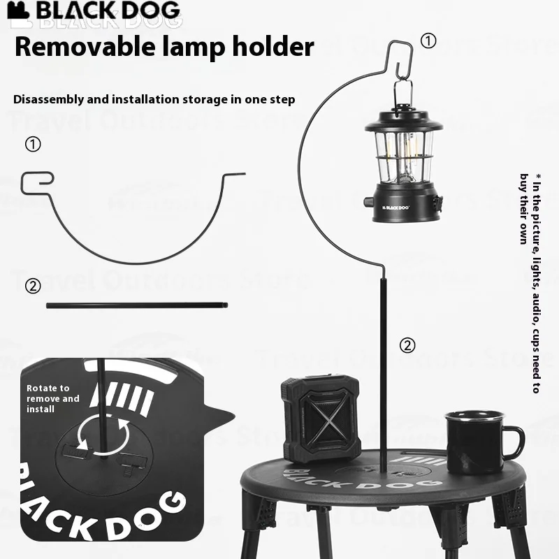 

Naturehike BLACKDOG Outdoor Camping Ultra-lightweight Convenient Table And Stool Travel Picnic Folding Small Round Table Chair
