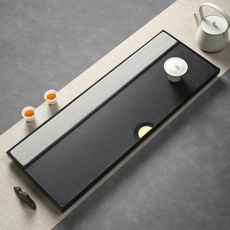 ^Serving Decorative Tea Tray Luxury Accessories Stone Office Drainage Chinese Kitchen Tea Tray Tableware Bandejas Home Products
