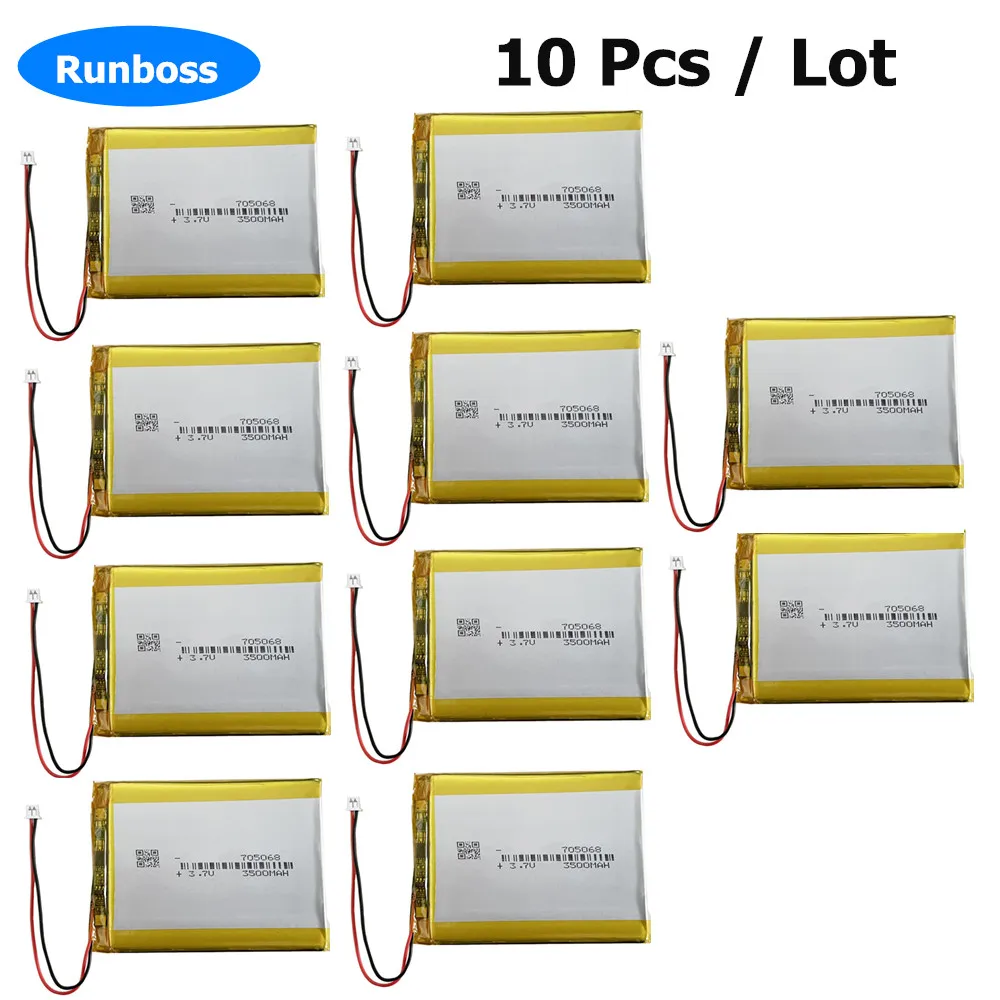 

10 Pcs/Lot 715263 3.7V 3500mAh 705068 Lithium Polymer Battery 605065 With Board For RG35XX Pda Tablet Pcs Digital Products