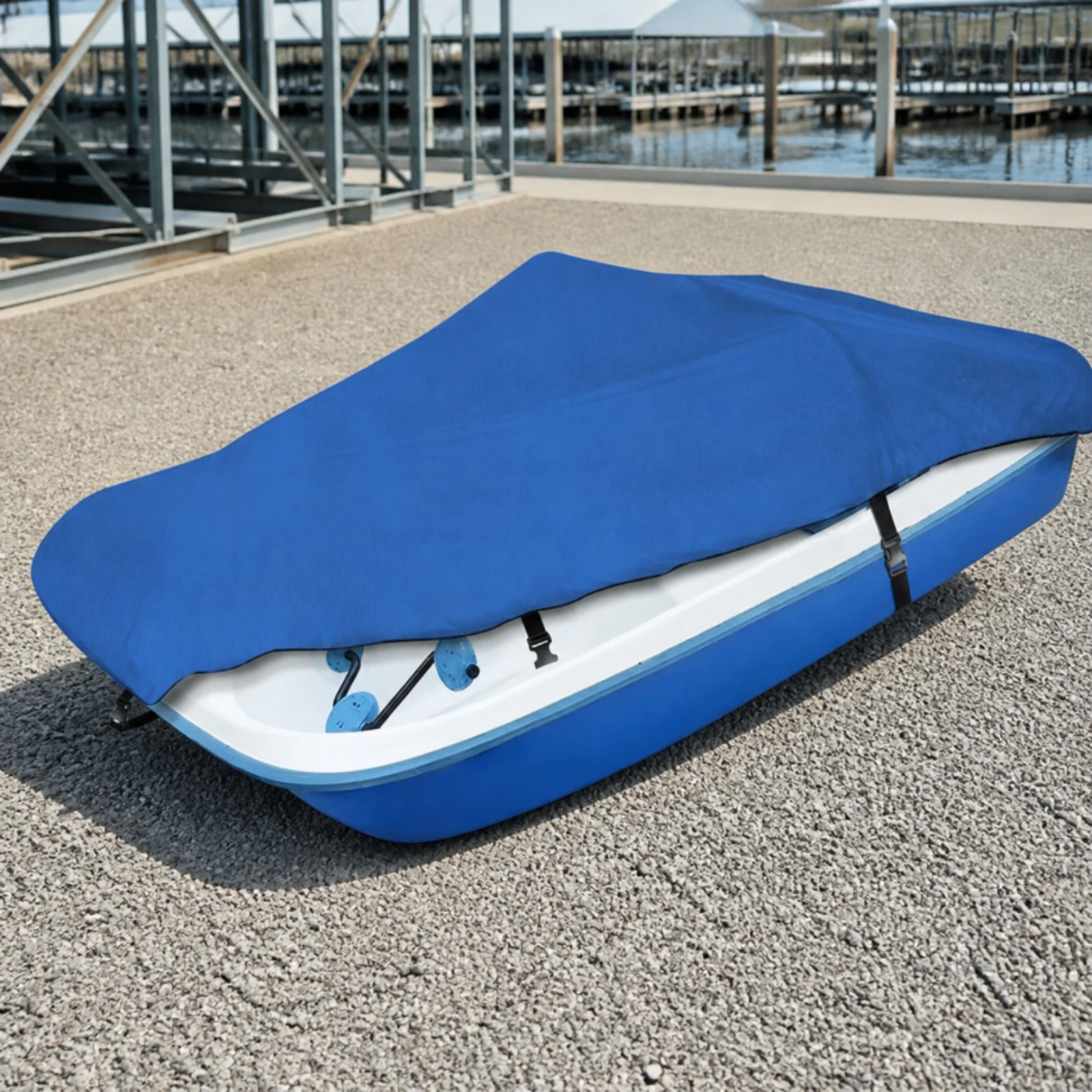 Oxford Polyester Pedal Boat Cover Waterproof Pedal Boat Storage Cover Snowproof Year-Round for Boating Outings, Fishing Trips