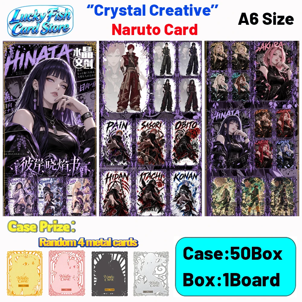 Wholesale 2026 New Crystal Creative Studio Naruto Collection Card A6 Size Boards Color Paper Anime Hobby Gifts