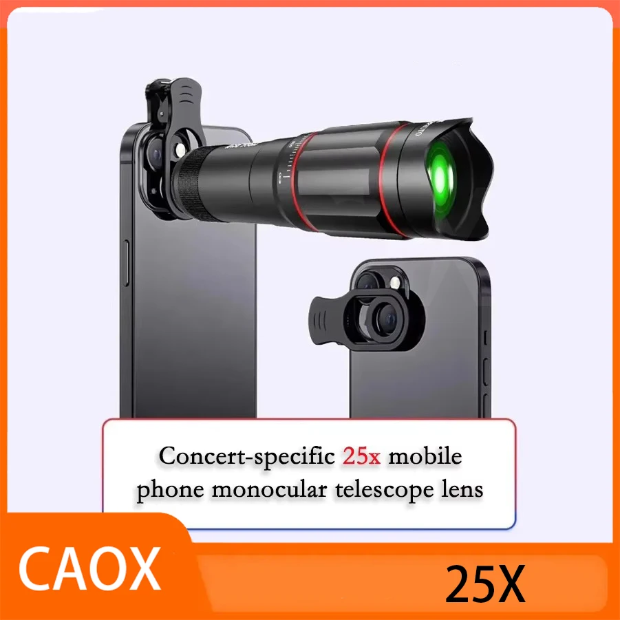 CAOX concert smartphone telephoto lens kit, portable tripod, high zoom, suitable for competitions and outdoor bird watching