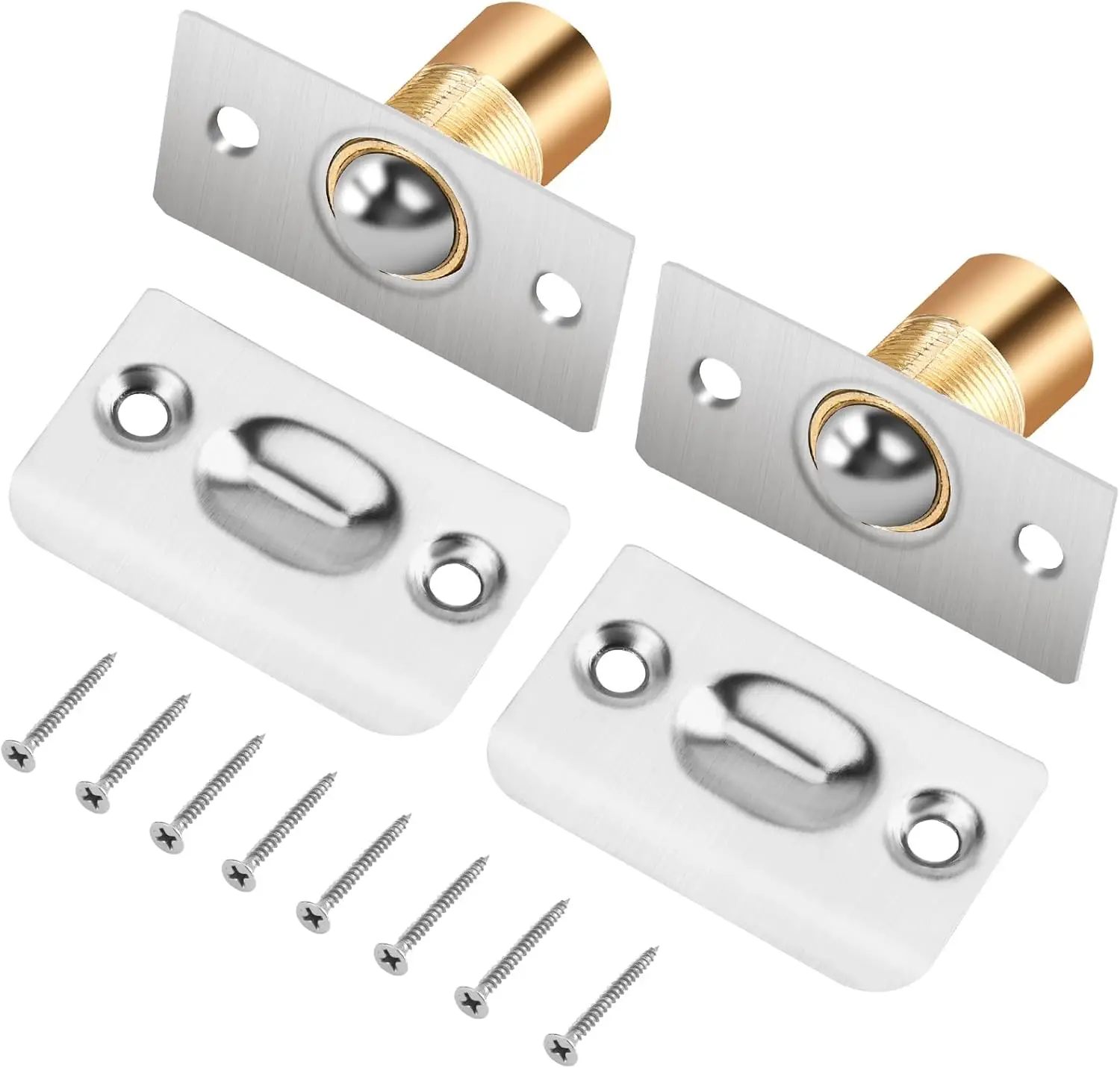 

2 PCS Ball Catch for Closet Door, Adjustable Latch with 0.98-Inch Screws, Heavy Duty Steel