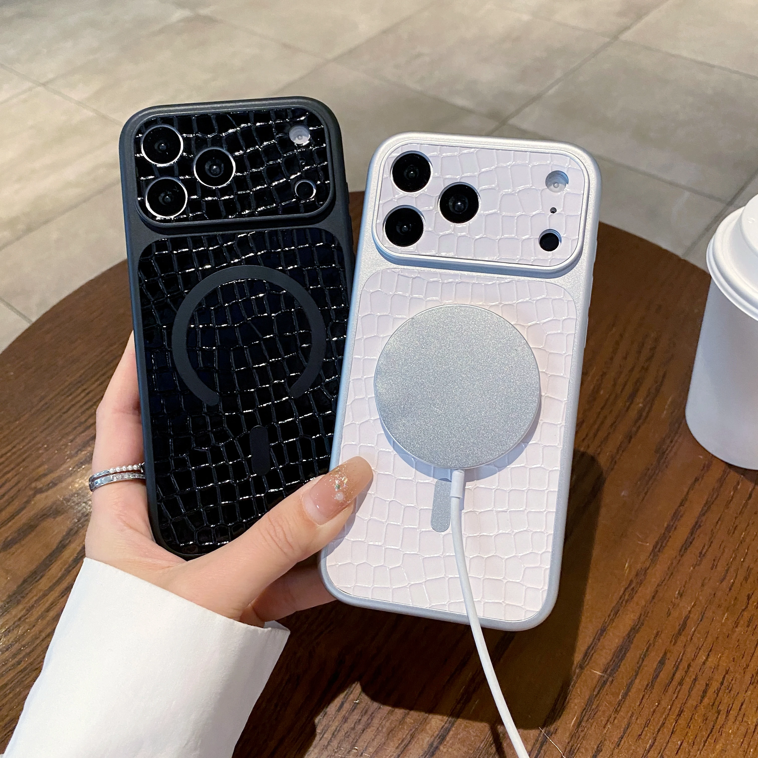 الفاخرة الحيوان بو الجلود المغناطيسي جذب الحال بالنسبة آيفون 17 16 15 14 غطاء الهاتف 15 14 13 برو ماكس لينة للصدمات الظهر فوندا #1