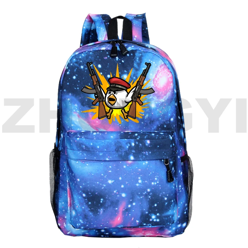 Funny Game Chicken Gun School Backpack Fashion Travel Bag Anime Schoolbags for Girls Boys Sports Bookbag Notebook Urban Bagpack