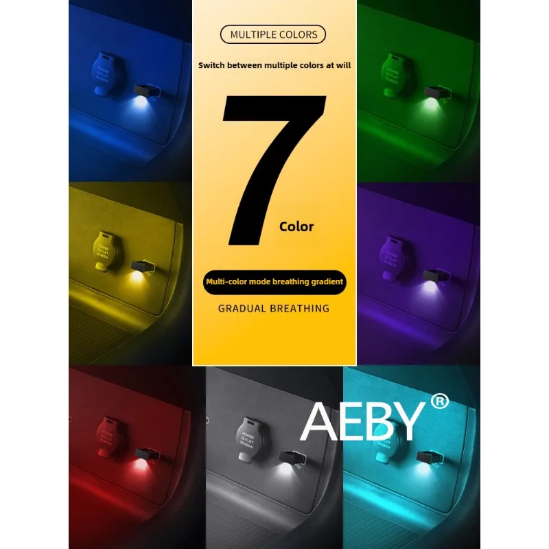 AEBY For BYD Atto 2 Smart Driving Edition 2024-2025 USB Car Ambient Lights,Car Accessories Decor,Romantic Mood Lighting Strip