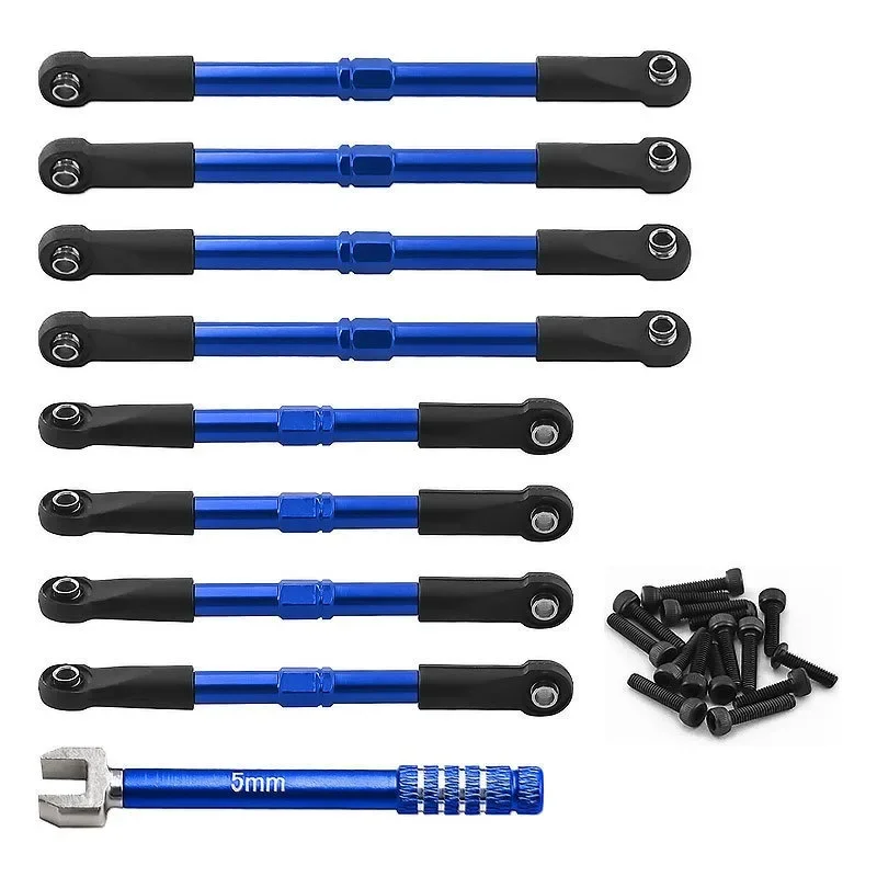 ลิงค์คันชักหน้าและหลังแบบโลหะพร้อมลูกบอลกลวง 7118 7138 สำหรับรถ TRXS 1/16 E-Revo Summit RC อะไหล่แต่งรถ