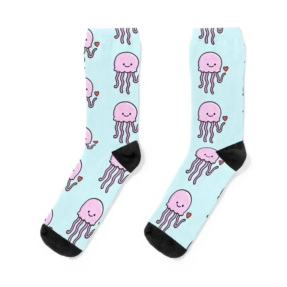

Cute Jellyfish Socks Crossfit cartoon compression Non-slip Socks Men Women's