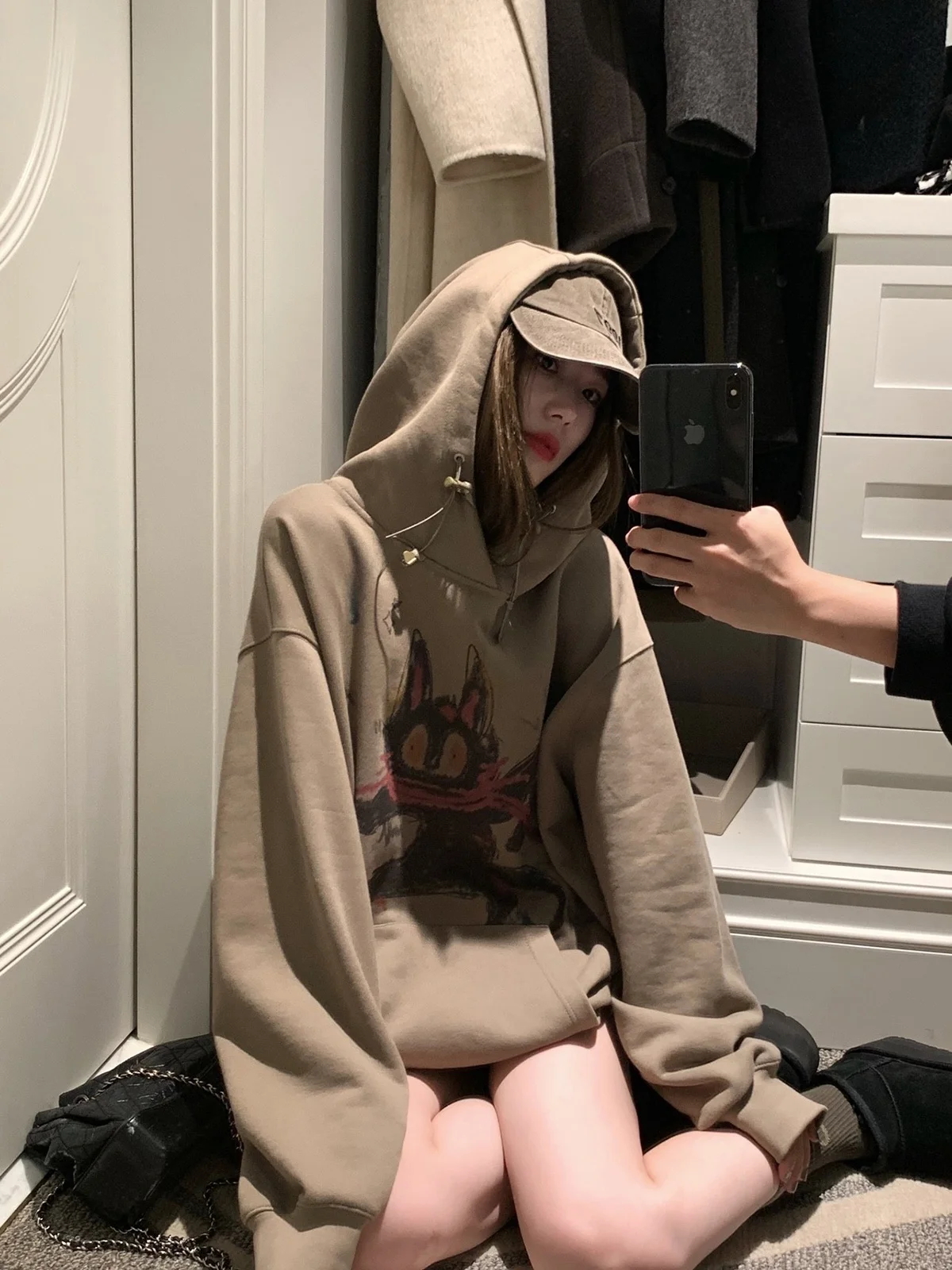 

Толстовка High Weight fiti Warrior, оригинальный дизайн, новая зимняя модель, женская свободная толстовка с длинными рукавами, для повседневной носки