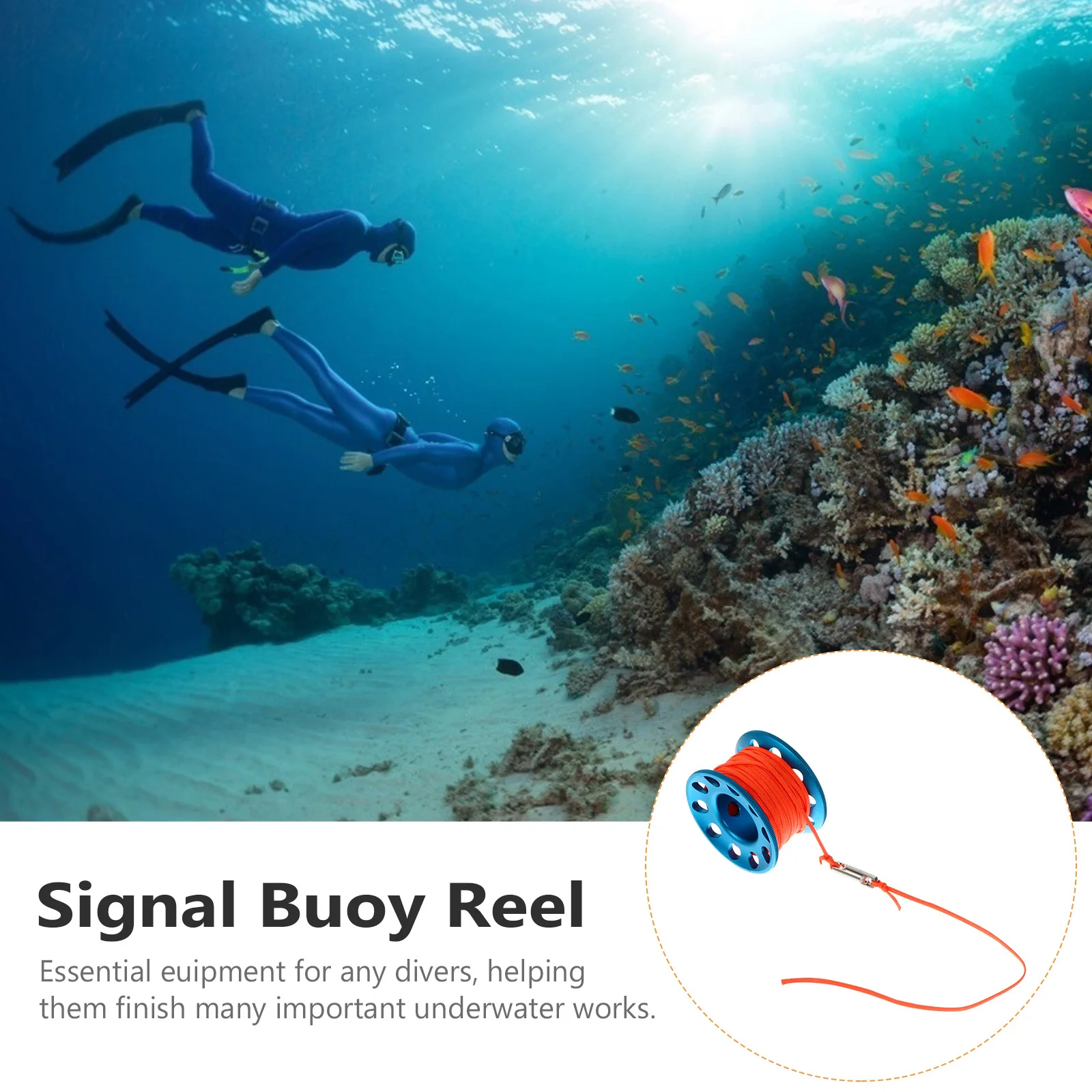 

1Set Aluminum Alloy Line Reel Buoy Diving Spool Premium Material Fine Workmanship Cave Wreck Technical Diving Tool with Snap