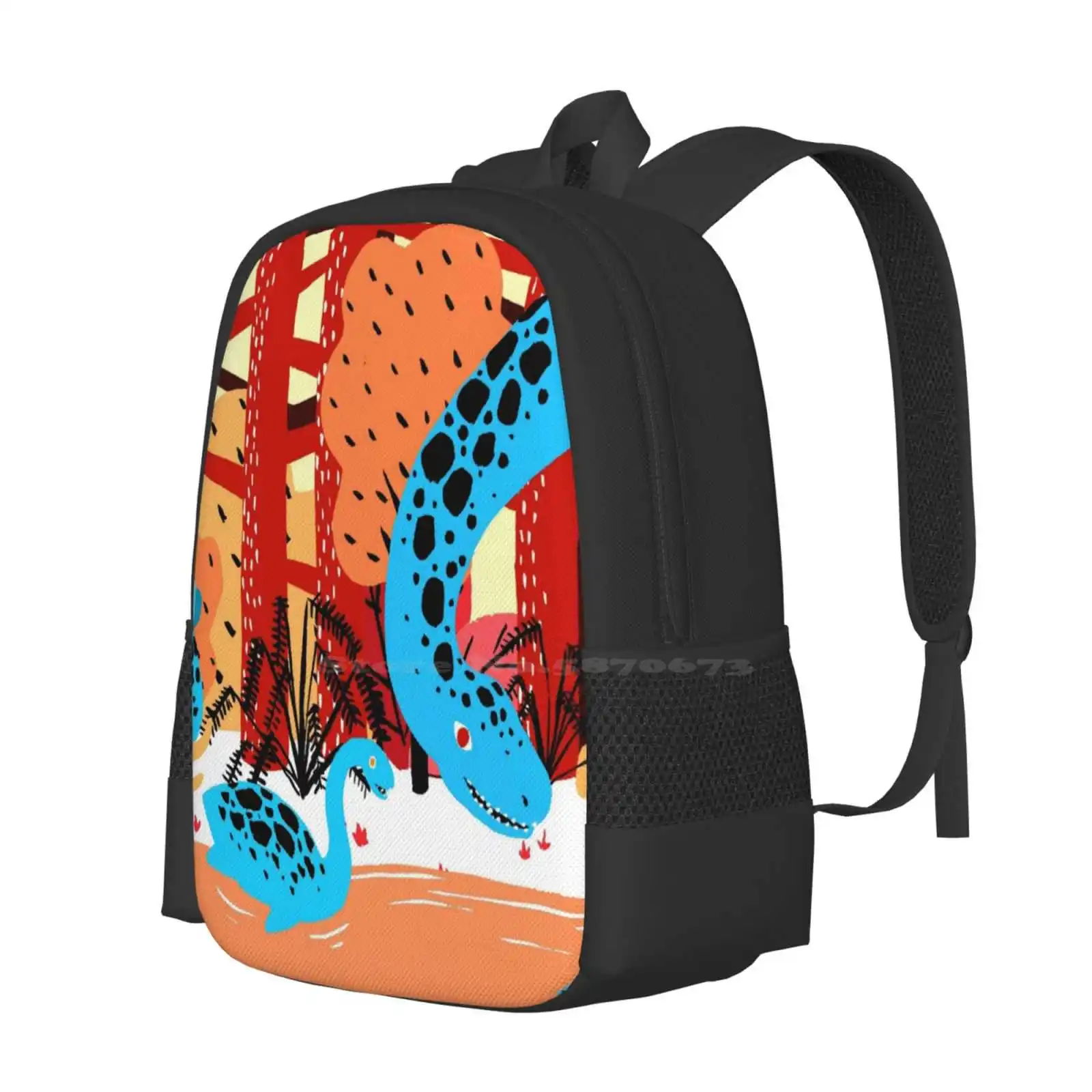 Dinosaurs Hot Sale Schoolbag Backpack Fashion Bags Dinosaur Ancient World Triassic Park River Lizard Scales Bones