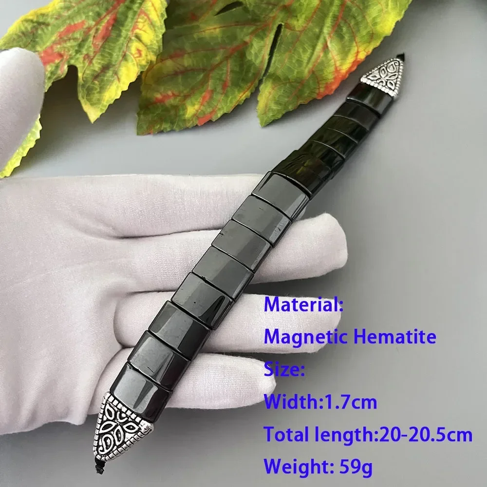 NJ24 مسبحة جديدة الهيماتيت المغناطيسي جلب الصلاة الصحية تغيير وظيفة يمكن تدوير الوجه مصير التأمل مجوهرات الديكور #4