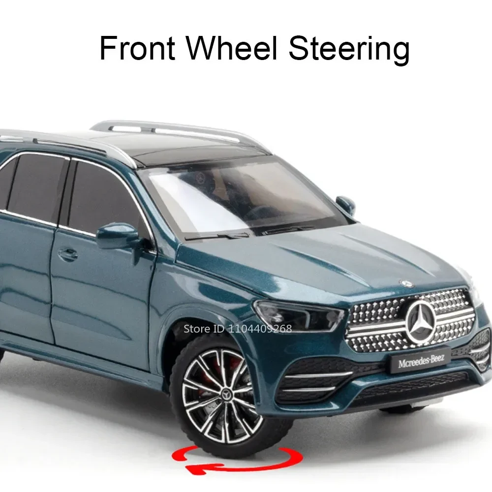 1:24 GLE350 GLS63 SUV Giocattolo Modello di Auto In Lega Pressofusa Tirare Indietro Porte Aperta Suono Luce Modelli di Veicoli Fuoristrada Ragazzi Regali Di Compleanno