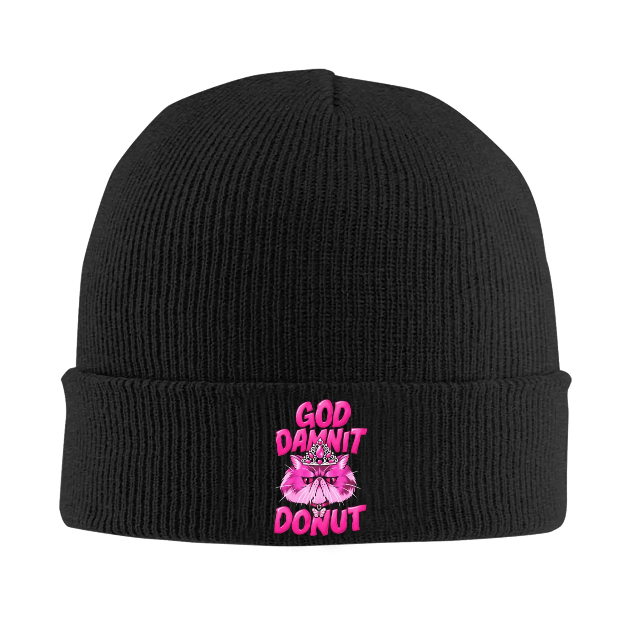 Dungeon Crawler Carl Princess Donut Beanie Hats  Bonnet Hats Female Male Funny Gym Skullies Beanies Autumn Design Elastic Caps