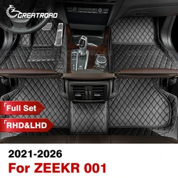 Car Floor Mats For ZEEKR 001 2021 2022 2023 2024 2025 2026 Custom Auto Foot Pads Carpet Cover Interior Accessories