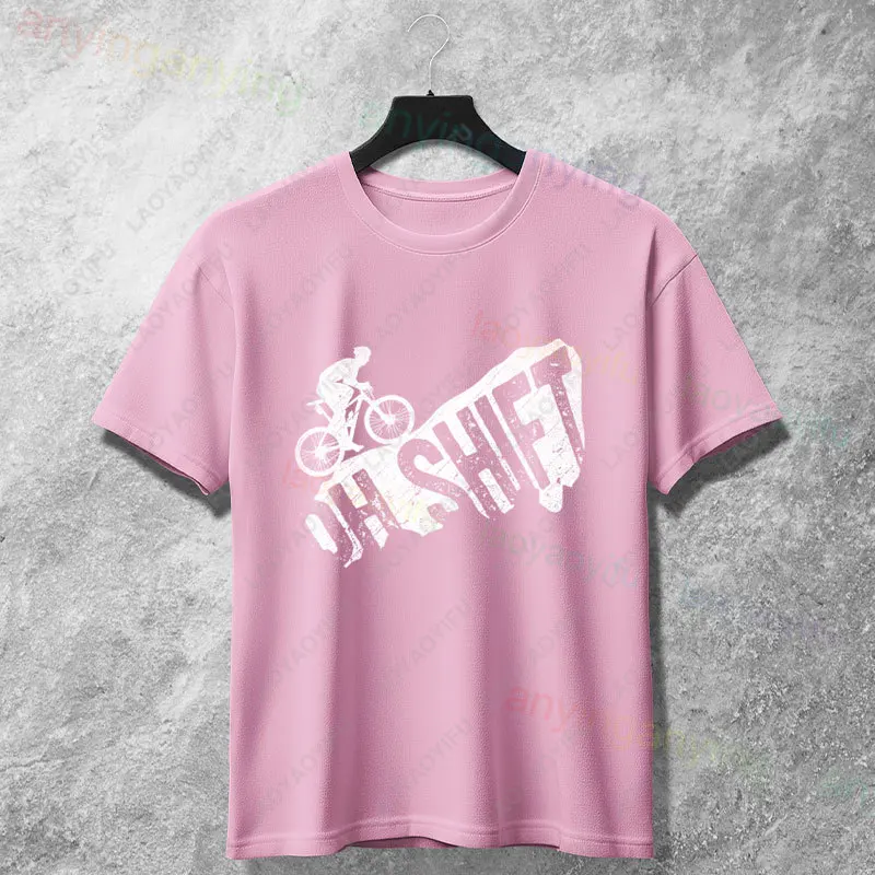 Funny Mountain Biking Humor Style T-Shirt with Bicycle & 