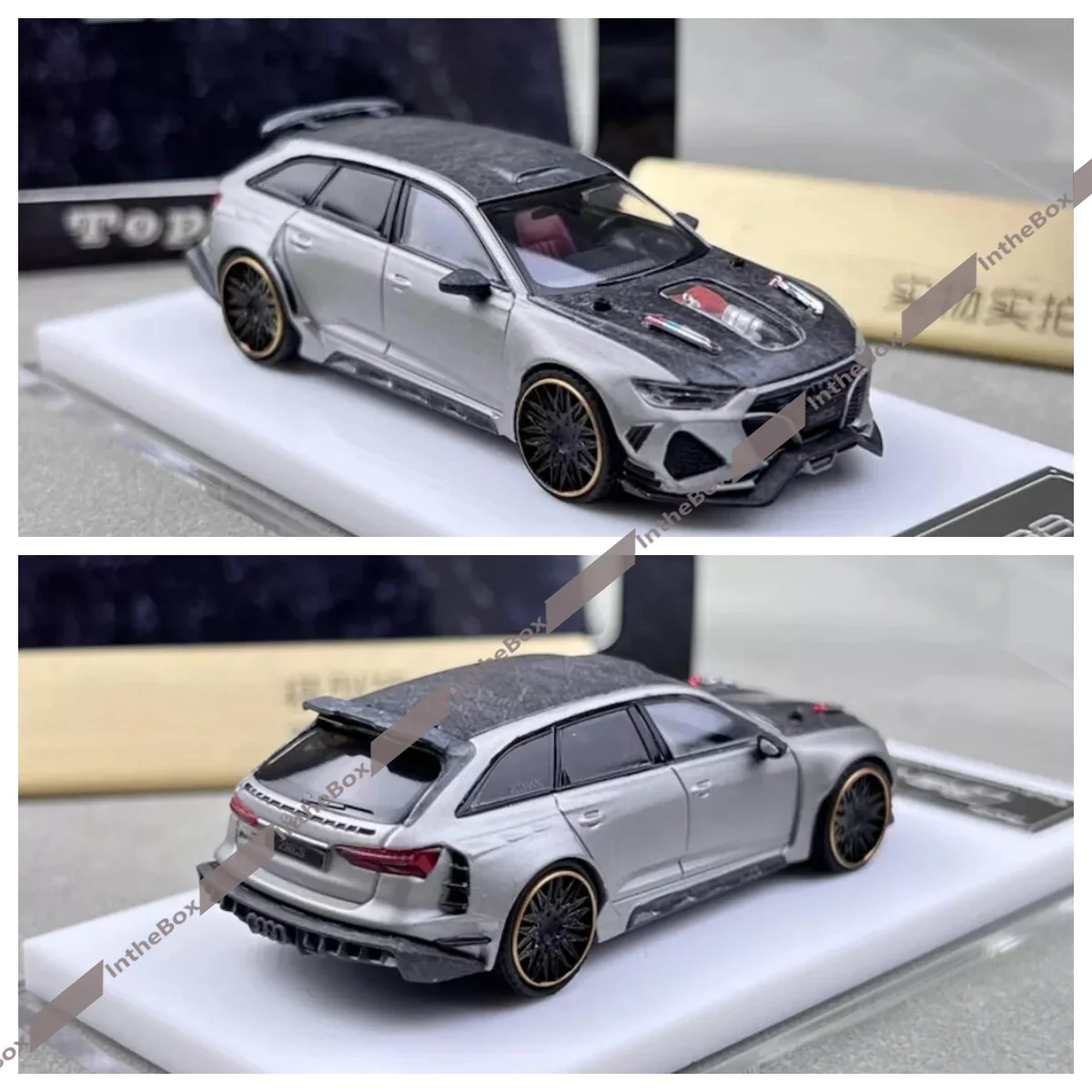 Top 1:64 rs6 2ncs Wagen Rennsport Modell Druckguss Metall Auto Sammlung Limited Edition Hobby Spielzeug