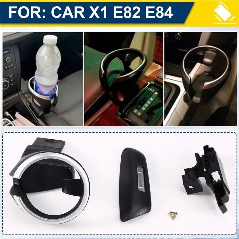 A66P-Car Anteriore Portabevande per tazza d'acqua Portabicchieri per console centrale 51160443082 51169144632 Per BMW X1 E82 E84