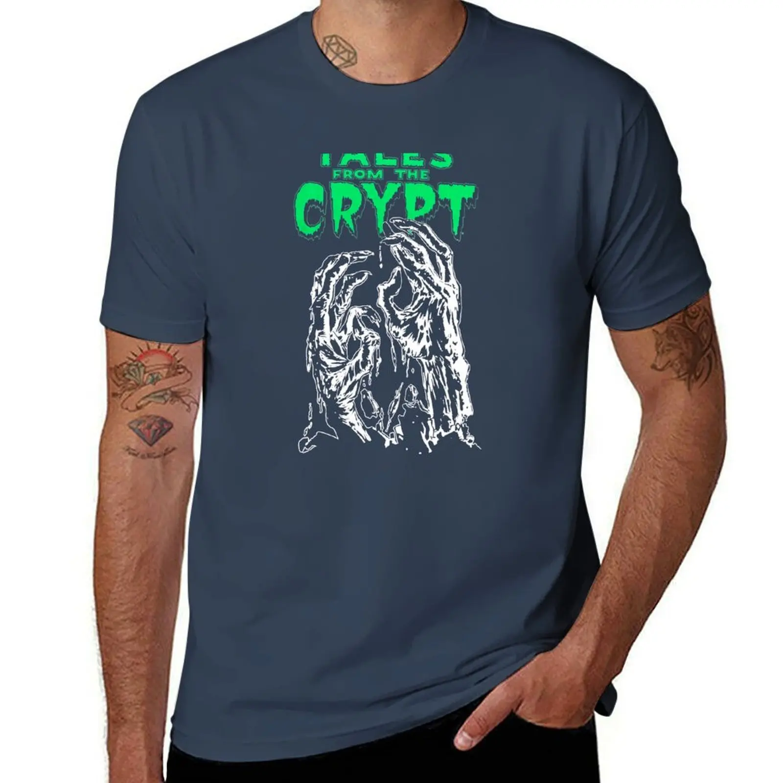 

Tales from The Crypt Glow Hands T Shirt T-Shirt Casual Holiday Short Sleeve Tee