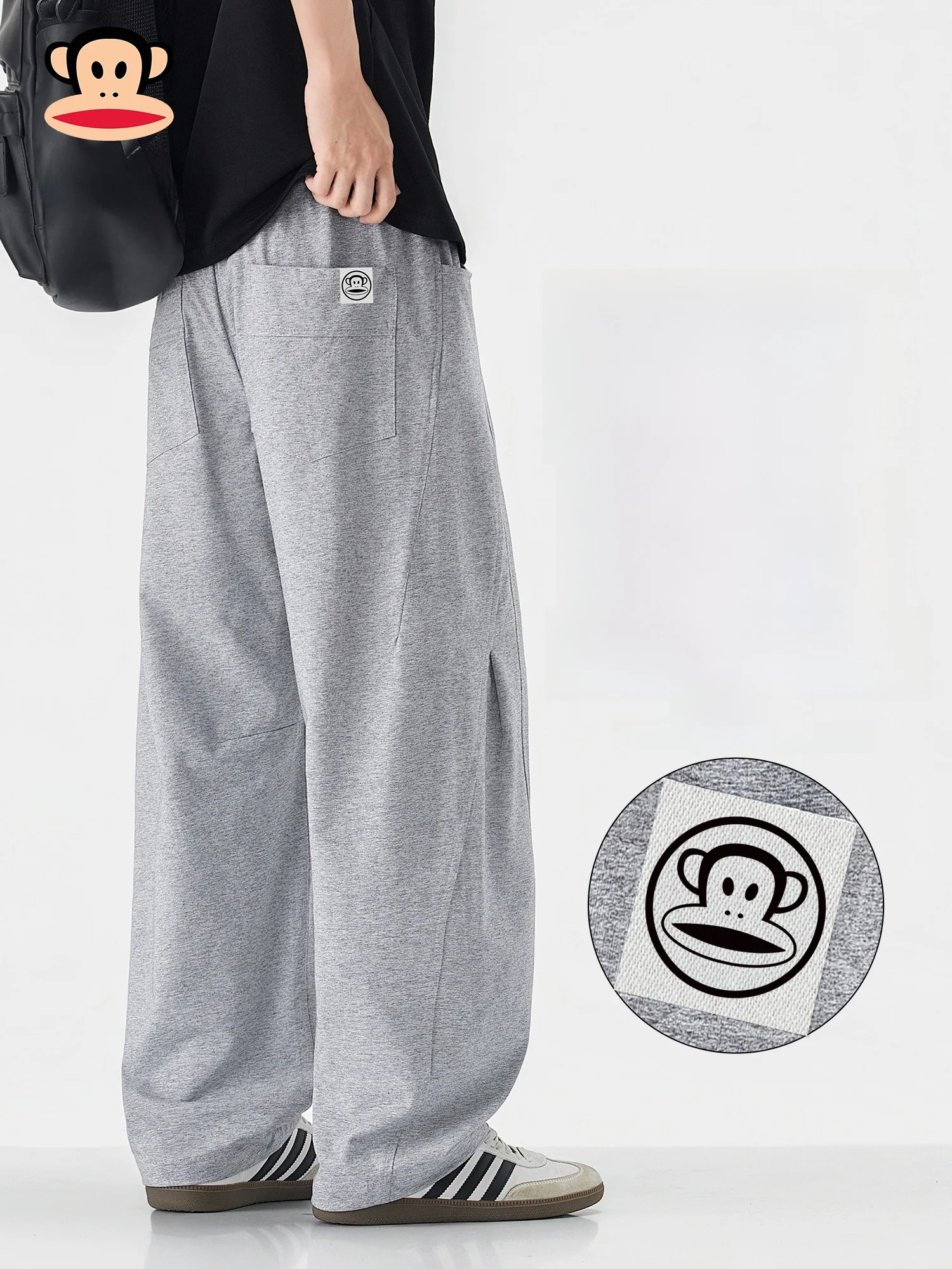 

Мужские повседневные брюки Paul Frank свободного прямого кроя, весенняя новинка, модные универсальные длинные брюки, удобная повседневная одежда