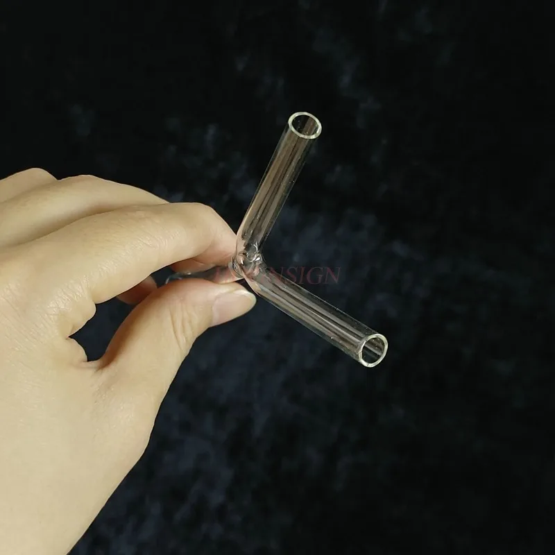 Szklana rurka w kształcie litery Y rura 5-6mm kolanko Tee szkło Instrument eksperyment chemiczny materiały eksploatacyjne