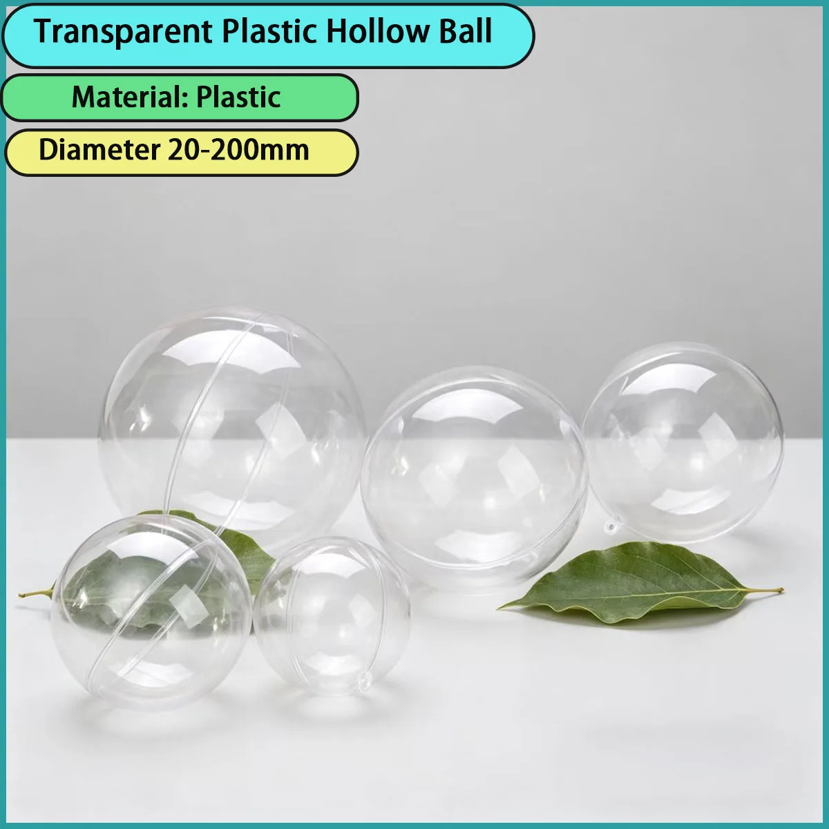 Transparent plastic hollow balls with a diameter of 20-200mm are used for decoration,filtration,filling,industrial buffering,etc