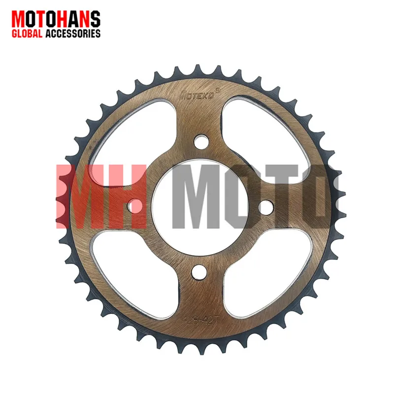 

REAR SPROCKET 428-42T FOR GN125 EN125 YES125 HJ125 TX200 SKUA150 200 TTR125 TTR150 SKR200 DY200GY TRX200GY 200GY