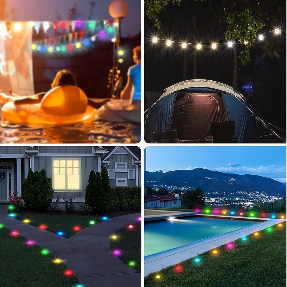 Led Lights Strip Permanent Outdoor Wifi Ground Lights Smart Color Changing Outside Garden Back Yard Landscape Path Decorations