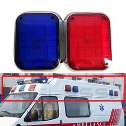 1 Set Rectangle Ambulance Strobe Lights 12V / 24V LED Stroboscope Police Warning Light Fire Truck Flashing Light Accessories