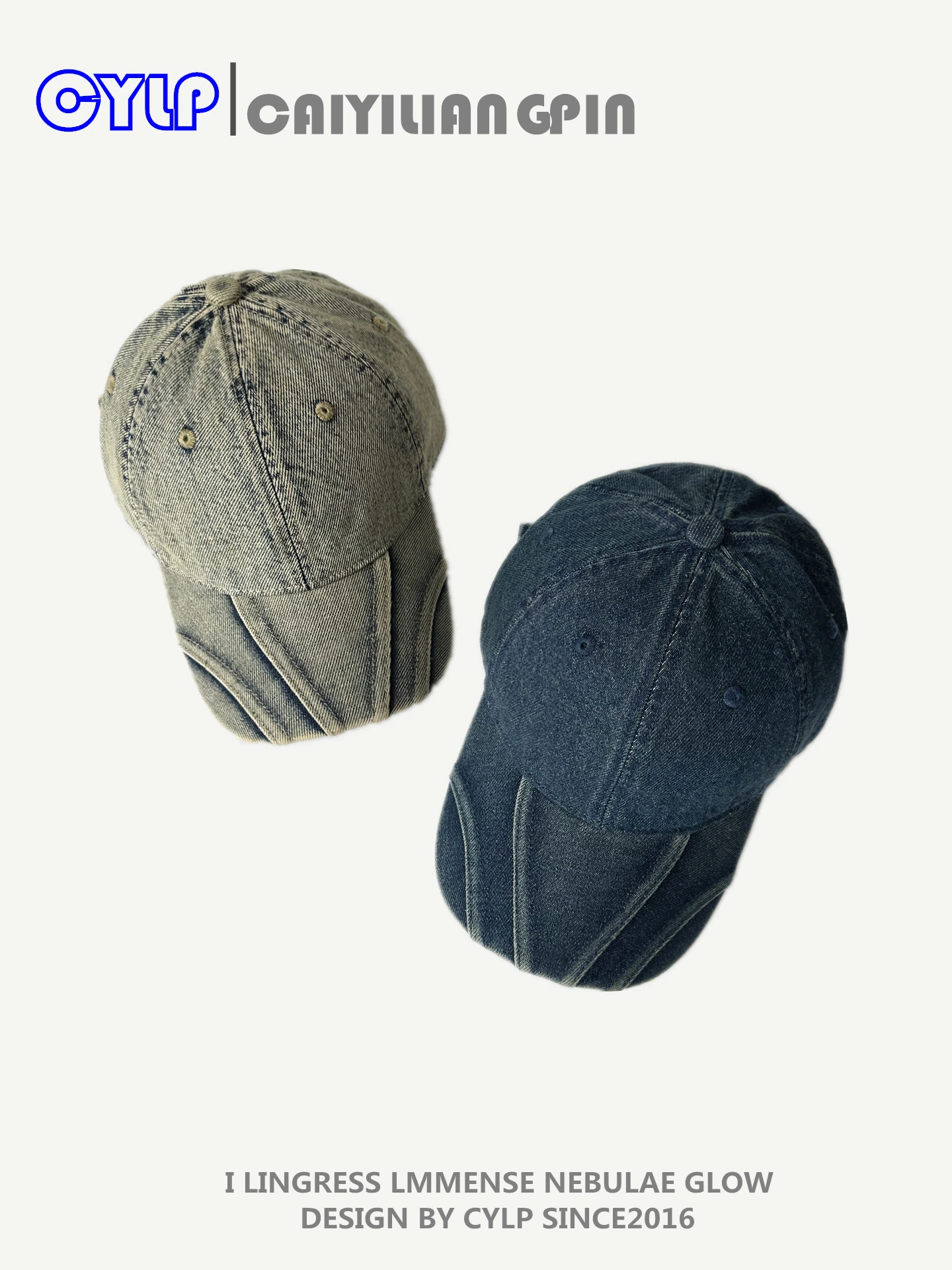 

Hat Washed Denim Soft Top Baseball Cap Casual Simple Cap Show Small Face