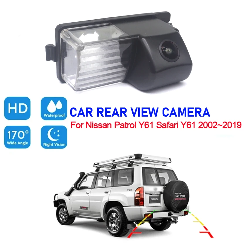 Rear View Reverse Camera For Nissan Patrol Y61 Safari Y61 2002~2016 2017 2018 2019 HD CCD Night Vision Backup Parking Camera