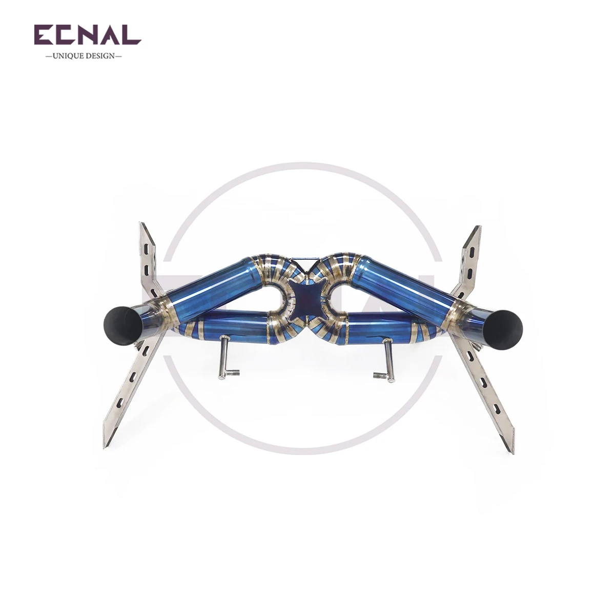 Ecnal Exhaust Pipe without Valve for Lamborghini EVO STO V10 5.2L 2018-2023 Straight-through Sport Exhaust Axle-back