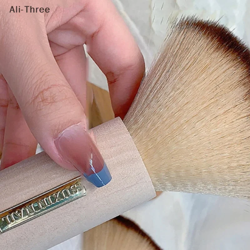 Round Nail Dust Brush Large-sized Remove Nail Dust Brushes Acrylic UV Gel Polish Powder Cleaning Tool Manicure Accessories