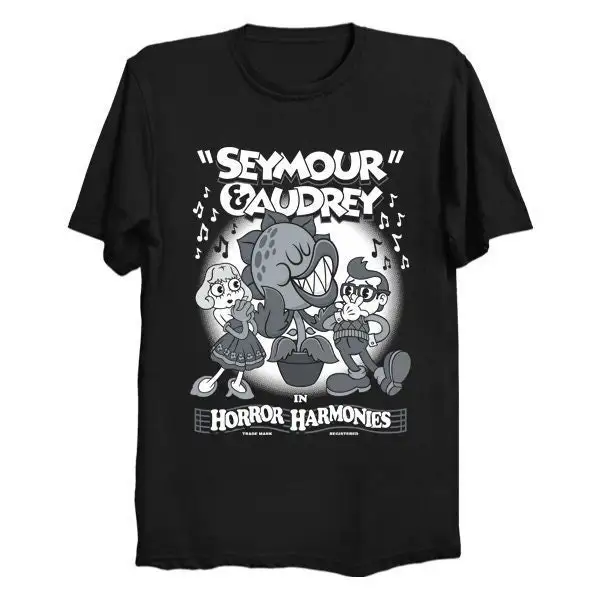 Horror Harmonies Vintage Cartoon Seymour Rubber Hose Style T Shirt