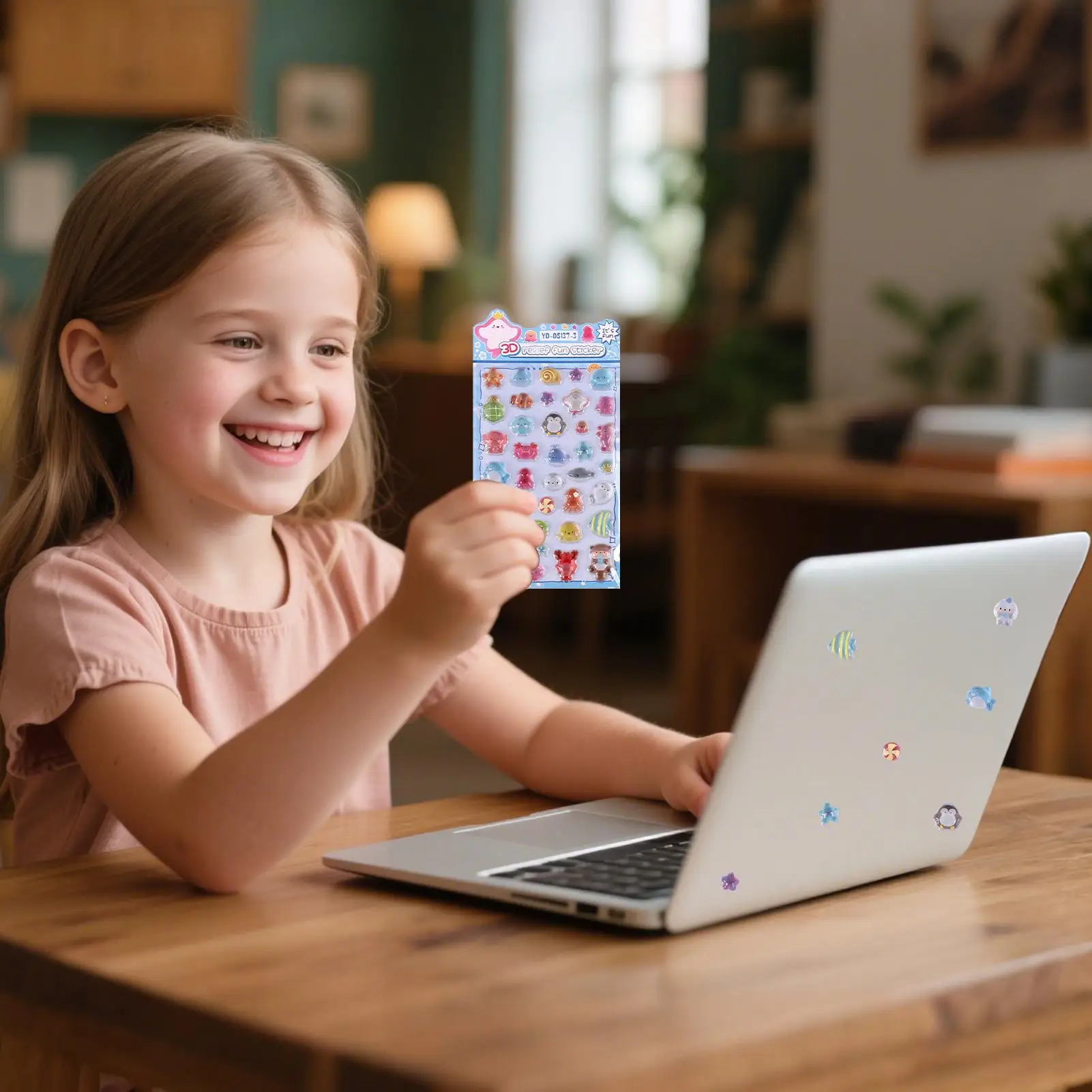 

Kids Cartoon Stickers Adorable Assorted Decals Mini Animals Cartoon 3D Stickers For Boys Girls Children Teens Students