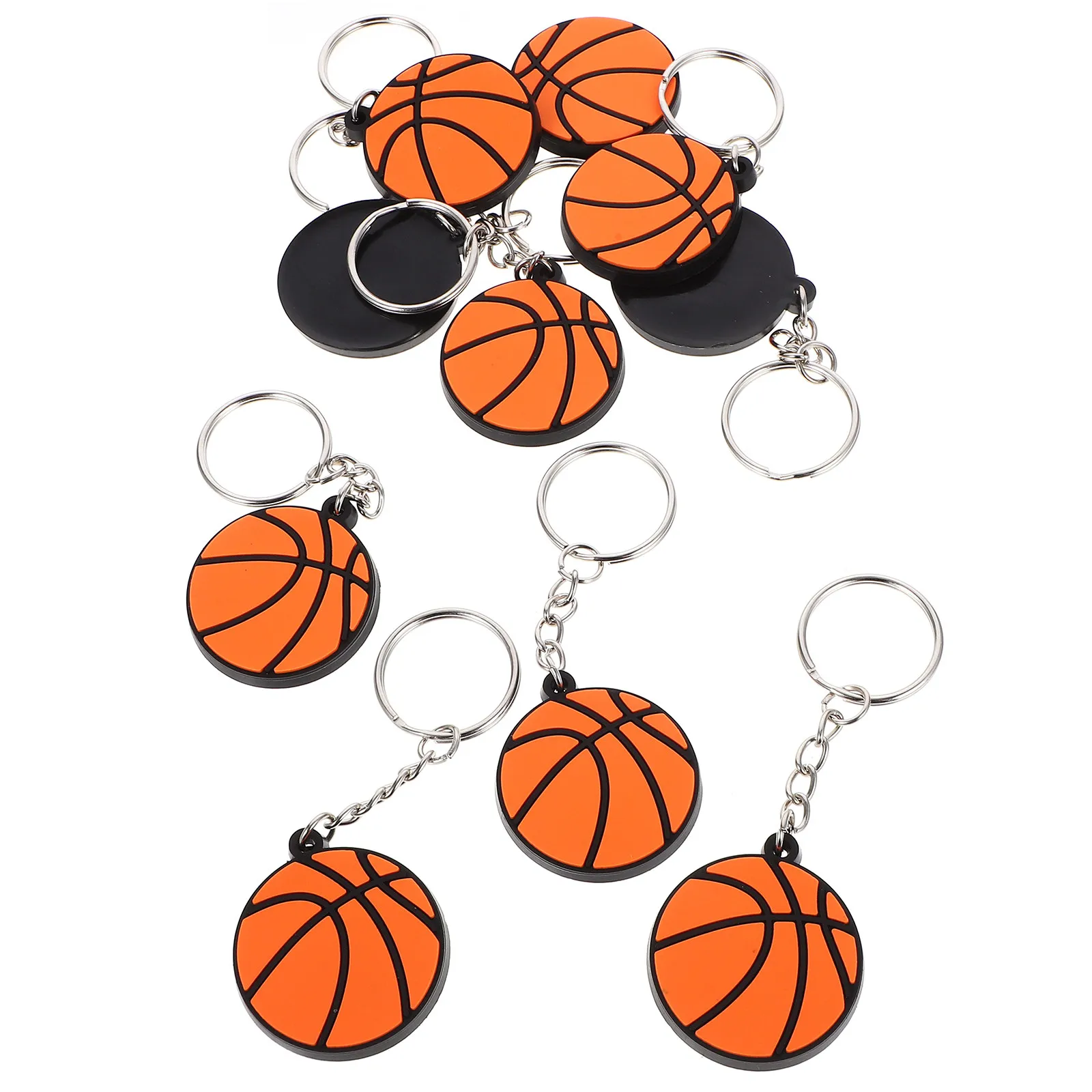 10Pcs Sports Ball Keychain Creative PVC Mini Keyrings for Bag Backpack Hanging Decor Party Gifts Sports Key Rings