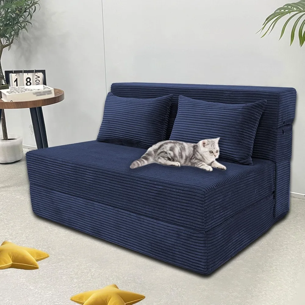 Convertible Sofa Bed, Boneless Couches For Living Room, 4 In 1 Loveseat Sofa With High-density Memory Foam Couch Small Sofas For