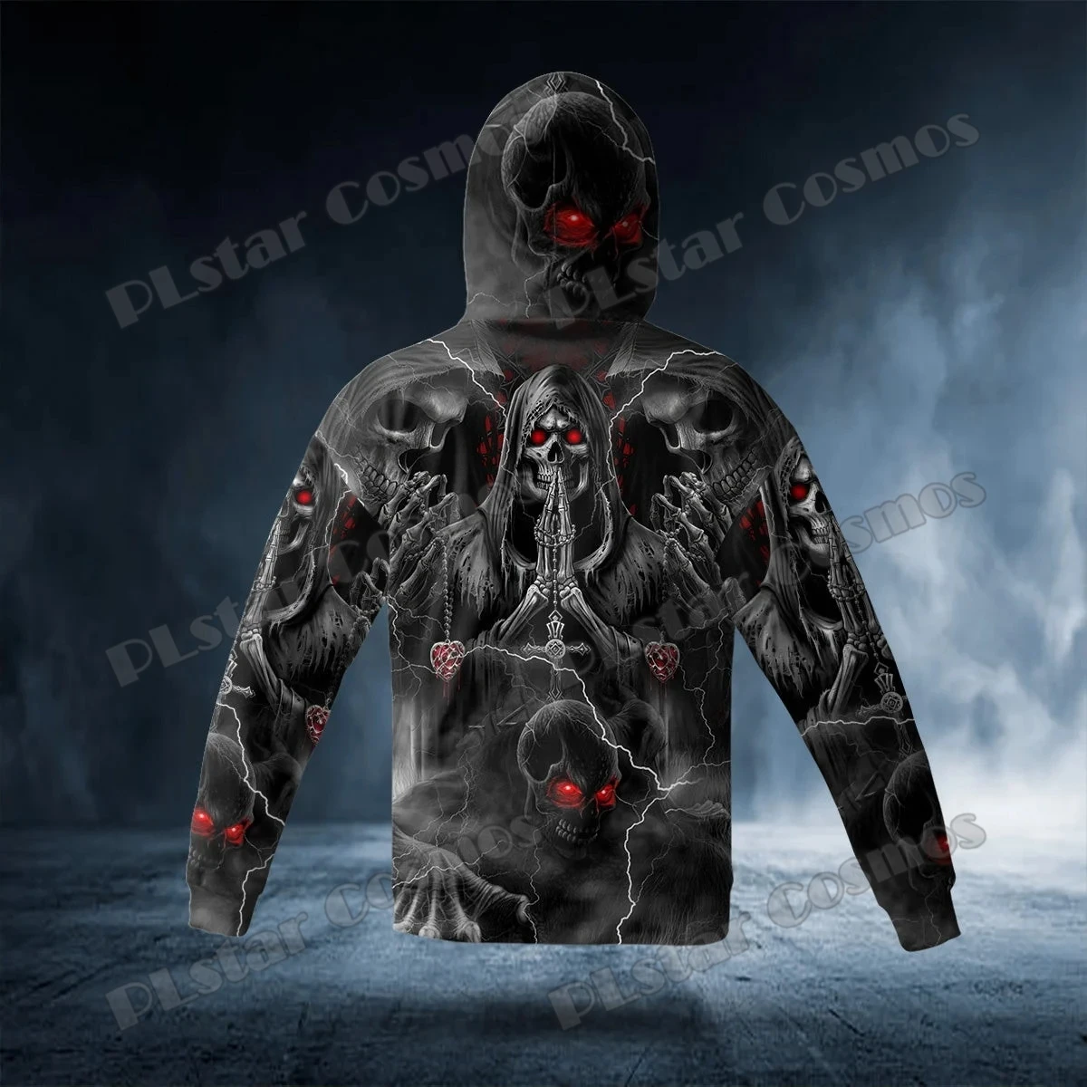 Grim Reaper Sudadera con capucha 3D Ghost Skull – Cálida y gruesa - imagen 5